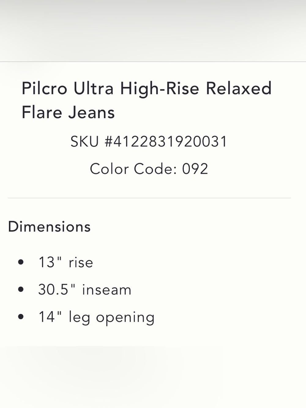 Pilcro Ultra-High Rise Relaxed Flare Jeans - Picture 9 of 9